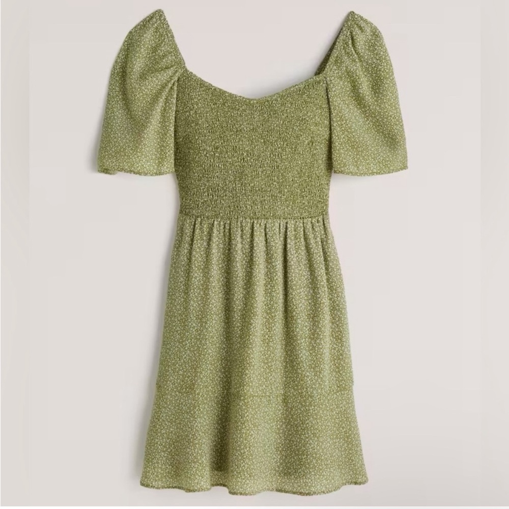 Abercrombie Women’s Green Floral Flutter Sleeve Dress XL NWT